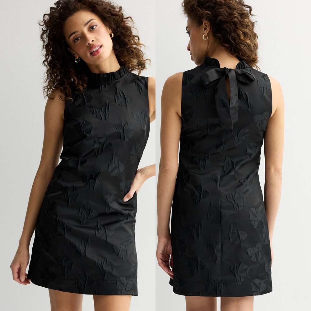 Draper James Bow Jacquard Sleeveless Short Dress
